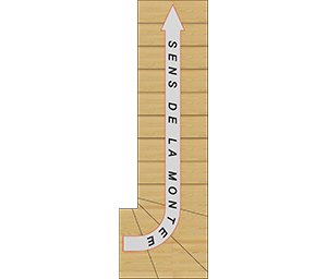 Escalier 1/4 tournant gauche