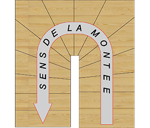 Escalier 2/4 tournant gauche